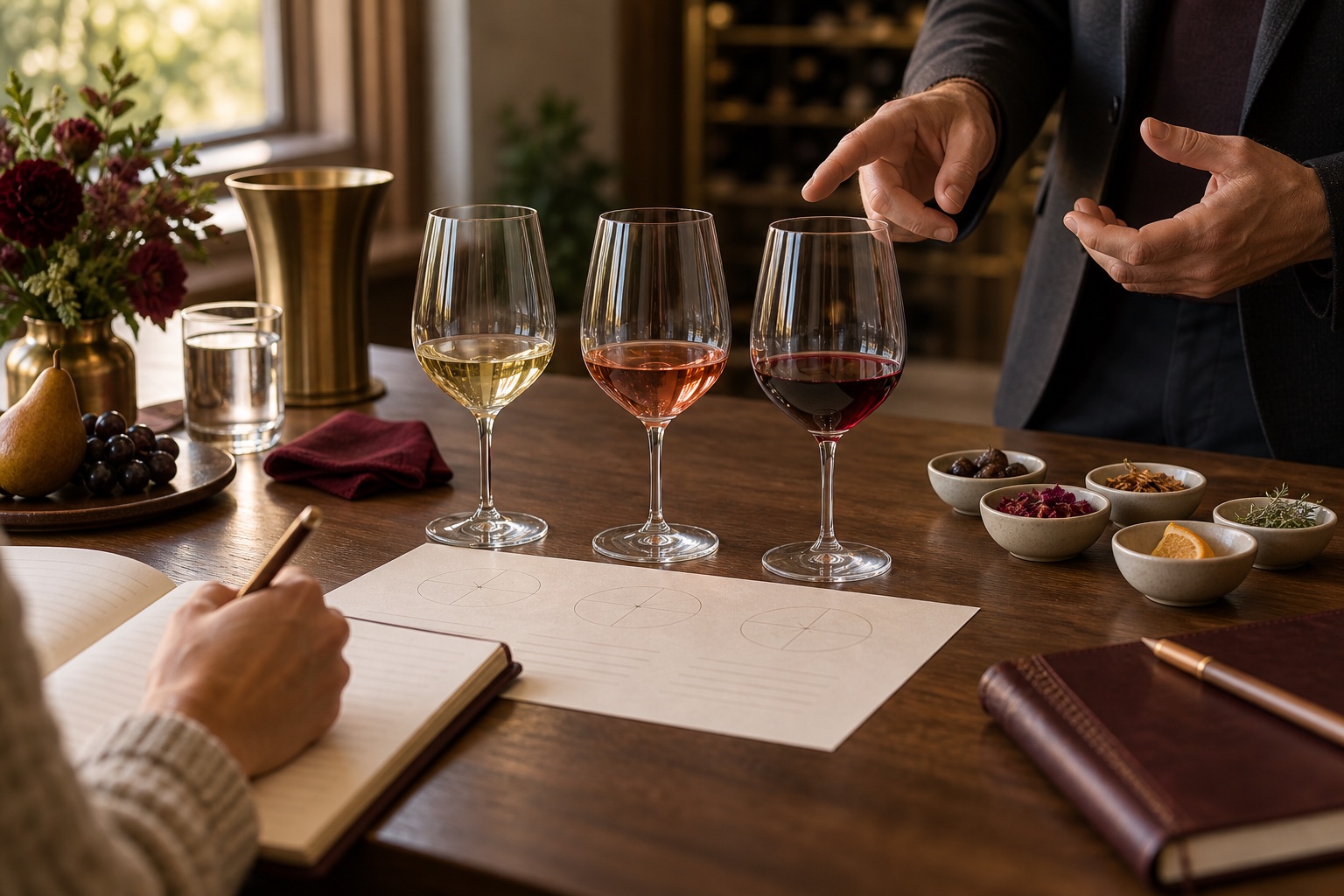 ワインの比較試飲とテイスティングノートで学ぶアカデミーのイメージ